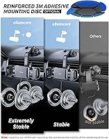 Vista 4 de eSamcore Tablet Holder for Car Dashboard, Windshield Mount Holder for iPad & Foldable Phone Stand with Stable 360° Adjustable Clamp Car Gadgets &