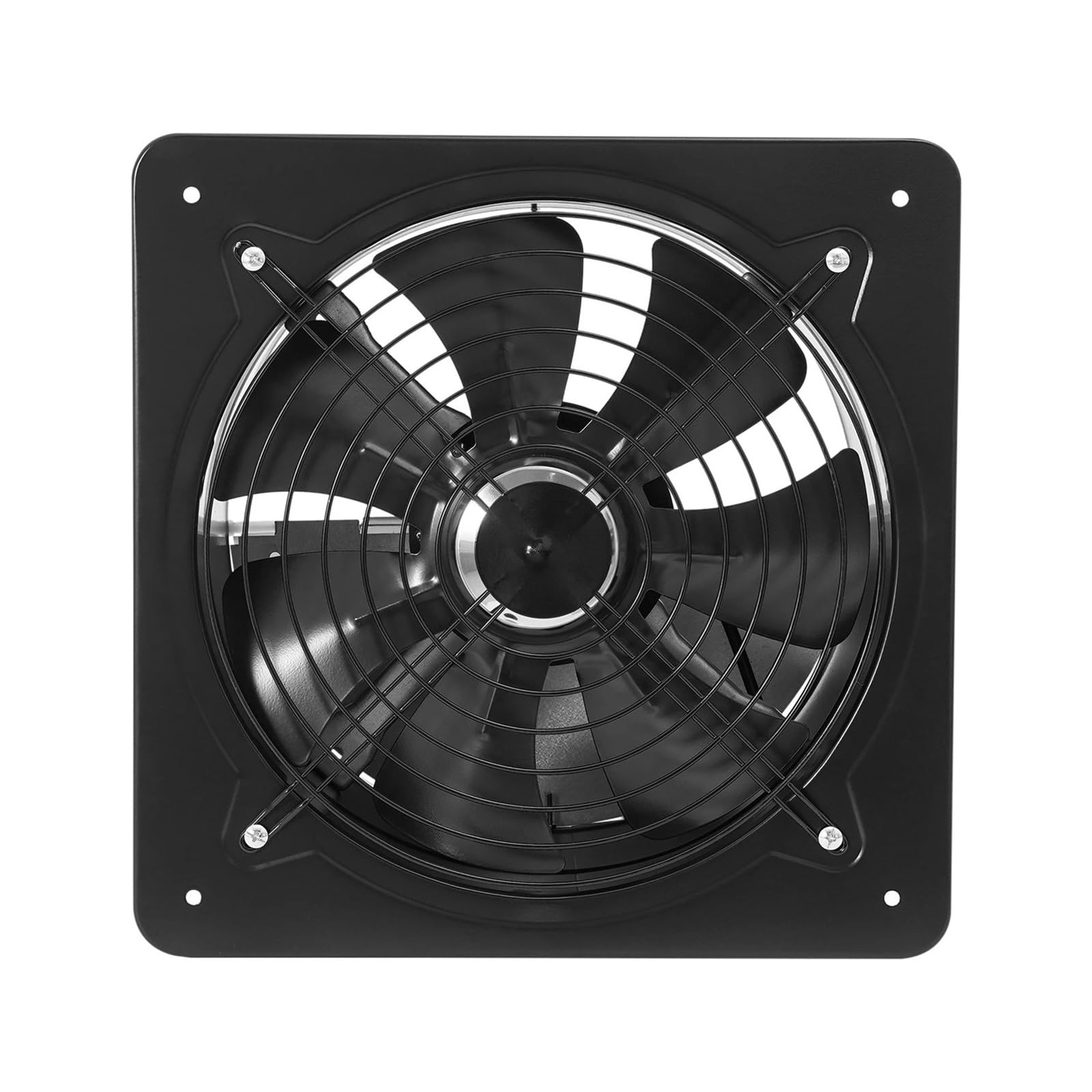 Exhaust Fan, 12" Industrial Axial Flow Fan, 125W, 2800RPM Wall Mounted Extractor Ventilator for Factory Extraction& Garage/Kitchen