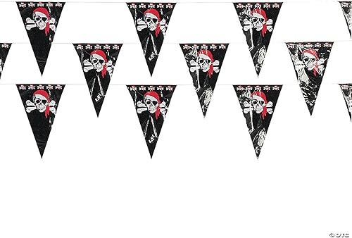 Pirata Pennant Banner ft X 18 Pennants de plástico 100ft 1-Pack de 48 Not Applicable