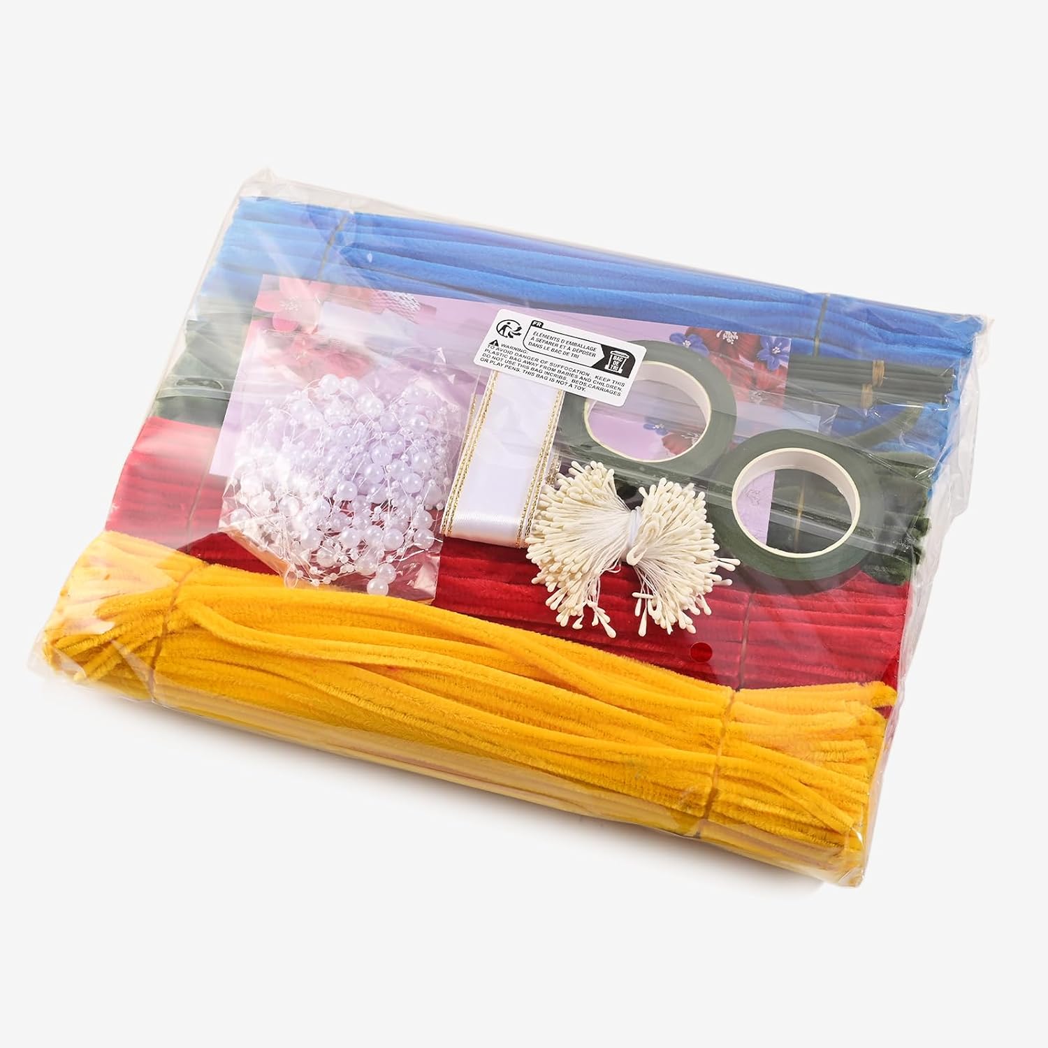 SWIMEE 400 Pcs Pipe Cleaners Craft Kits for Flower Colored Fluffy Fuzzy Sticks Chenille Stems Art Supplies for Projects Creative DIY Room Decor, Christmas Decorations, Creative Gift (Blue)