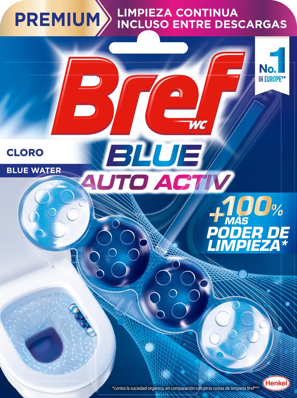 Bref WC Poweractive Lot de 10 nettoyants pour les toilettes