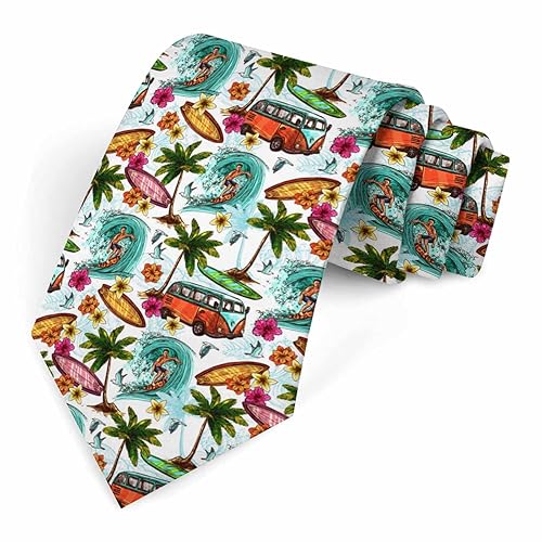 Abstract Necktie for Men Black Novelty Neckties accessories Classic for