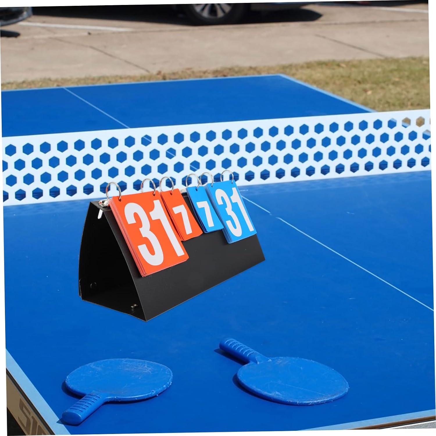 BESPORTBLE Badminton and Table Tennis Scoreboard Multi-Function Flip Score Keeper with Stand Read Numbers for Sports Events Like Basketball and Volleyball Display