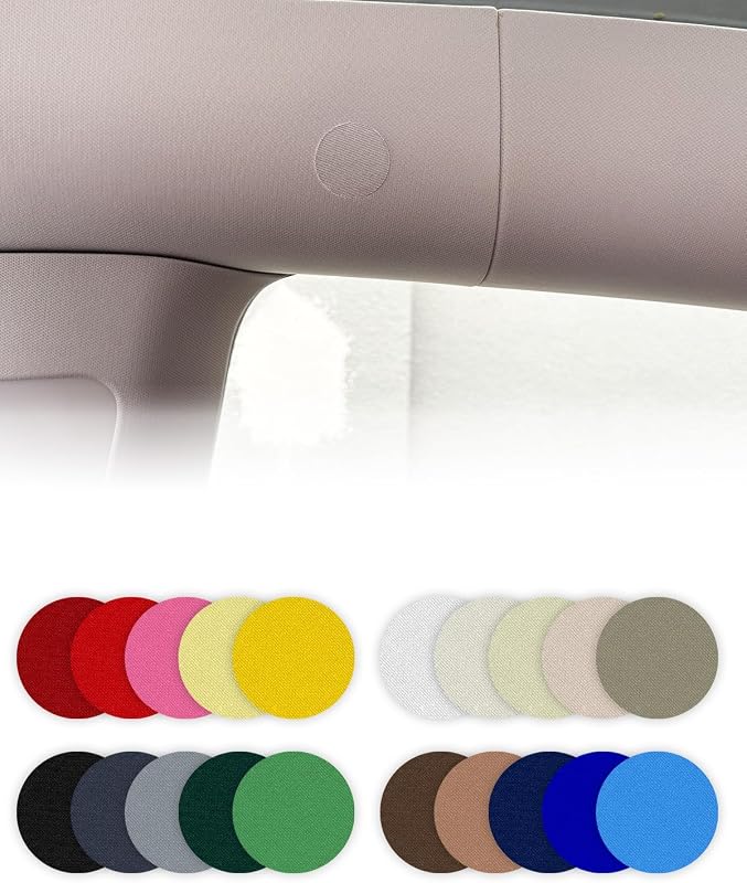Adesivos para Reparo do Forro do Teto Automotivo BIOOICH, Cores Sortidas, 3 cm de diâmetro – 20 unidades