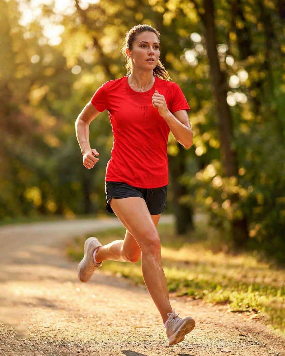 3 Pack Workout Shirts for Women Crewneck Quick Dry Athletic Workout Tee Tops