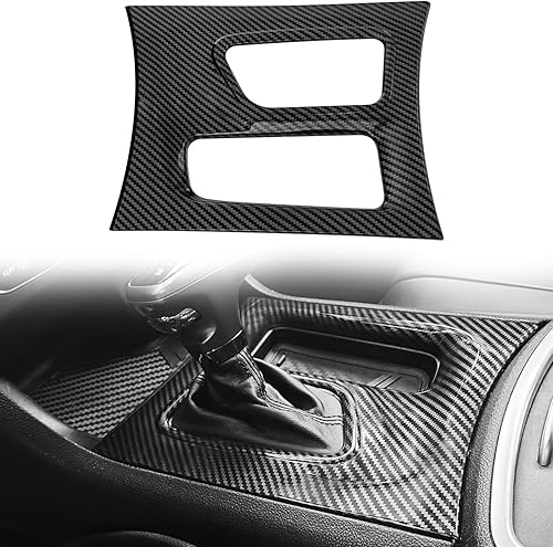 Cubierta de palanca de cambios de control central, accesorios interiores, fibra de carbono para Dodge Charger 2015-2023 2024 disponible en Yaxa Peru