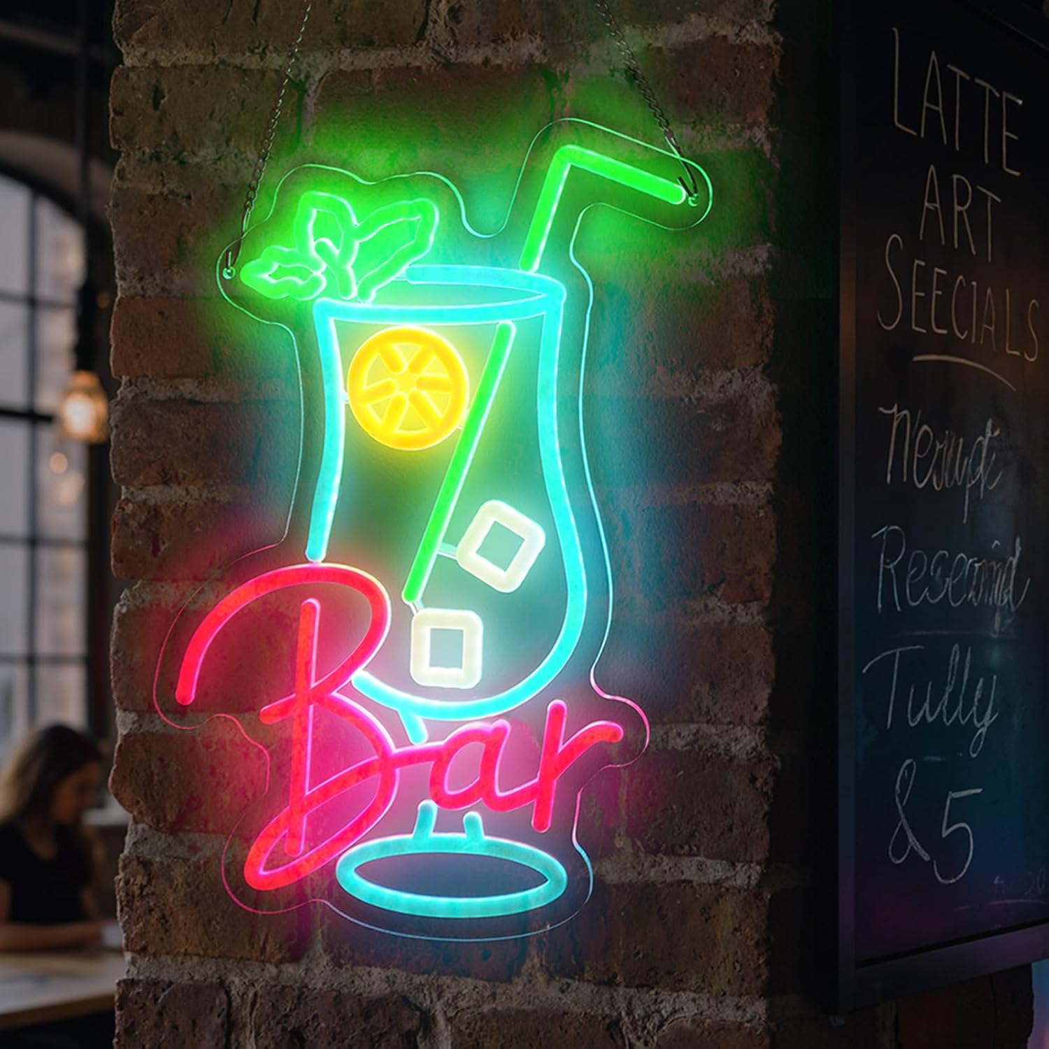 Cocktails Neon Sign LED Cooktail Wall Light - USB Dimmable Bar Decor for Home Bar Pub Cafe - Man Cave Party Art - Image 2