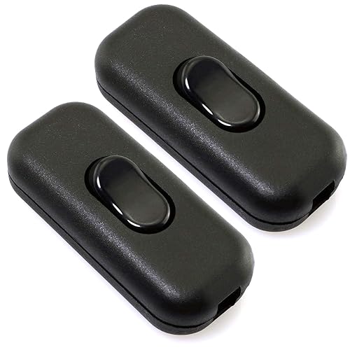 Miniatura 4 de Paquete de 2 interruptores de cable en línea, interruptor de control de lámpara de encendido/apagado para dormitorio, lámpara de mesa, cable