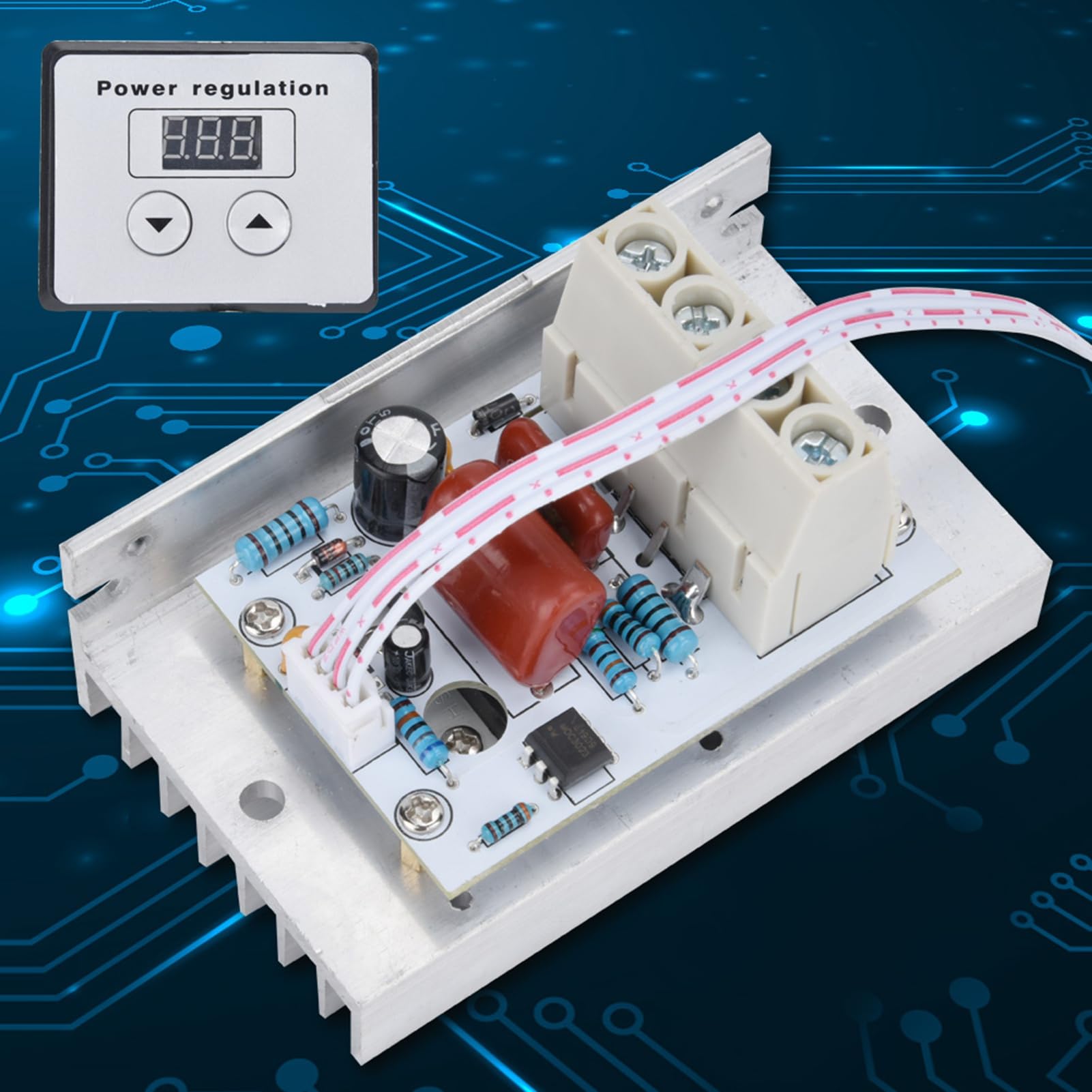 10000W Cyfrowy Regulator Napięcia SCR Regulator Regulacja Prędkości Ściemniacz Termostat AC 220V 80A Stabilizator Napięcia