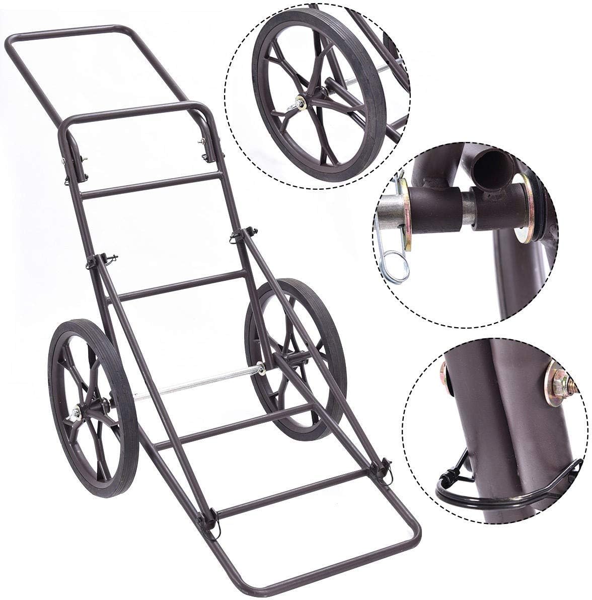 Folding Deer Game Cart Heavy Duty Deer Hauler Utility Hunting Accessories Gear Dolly Cart 500 lb Capacity