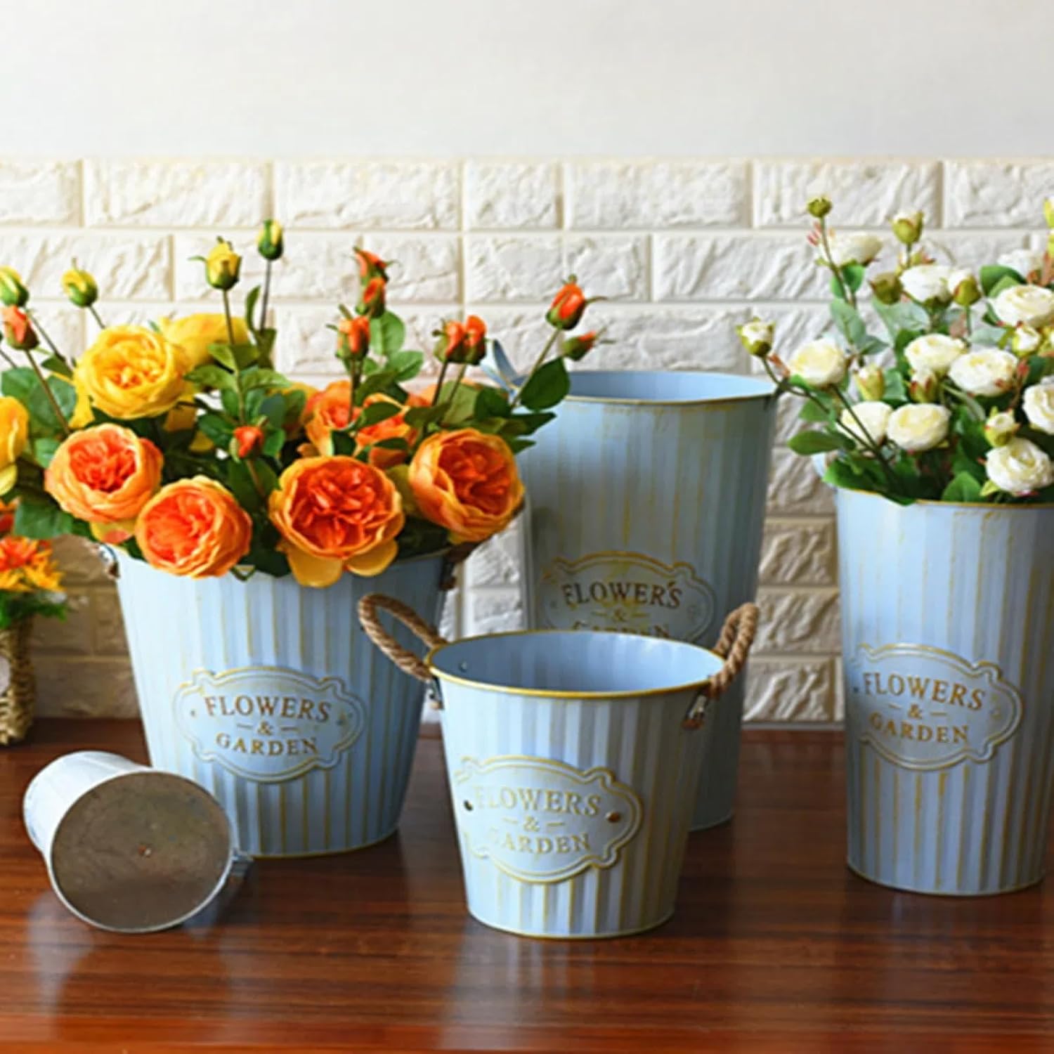 Dried Flowers, Flower Arrangement, Flower Buckets, Pastoral Home Accessories, Flower Buckets, Flower pots, Flower Ware, Flower Shops, Flowers, tin Buckets, Awakening Buckets