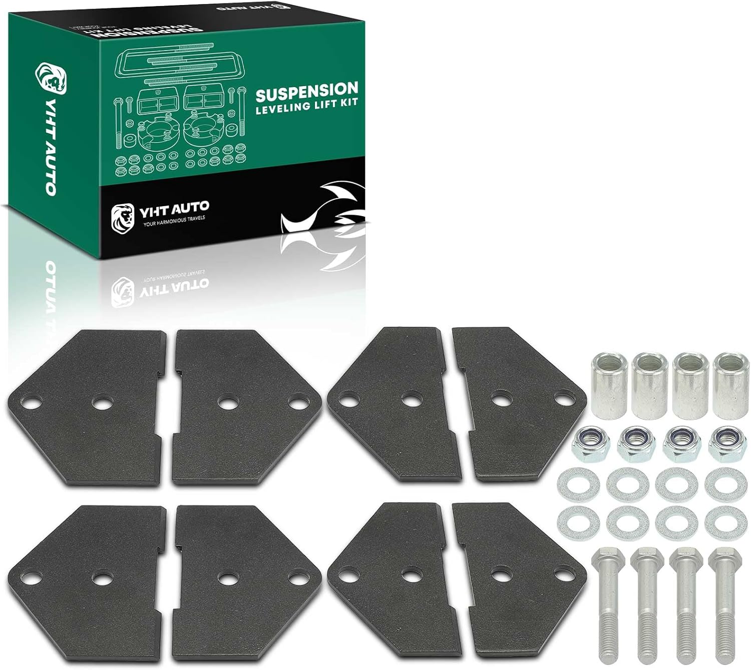 YHTAUTO 2 inch Front and 2 inch Rear Full Leveling Lift Kit Compatible with Polaris RZR 800 2008-2014, RZR 4 800 2012-2014, Brackets Suspension Leveling Kit w/Hardware Kit Set of 8