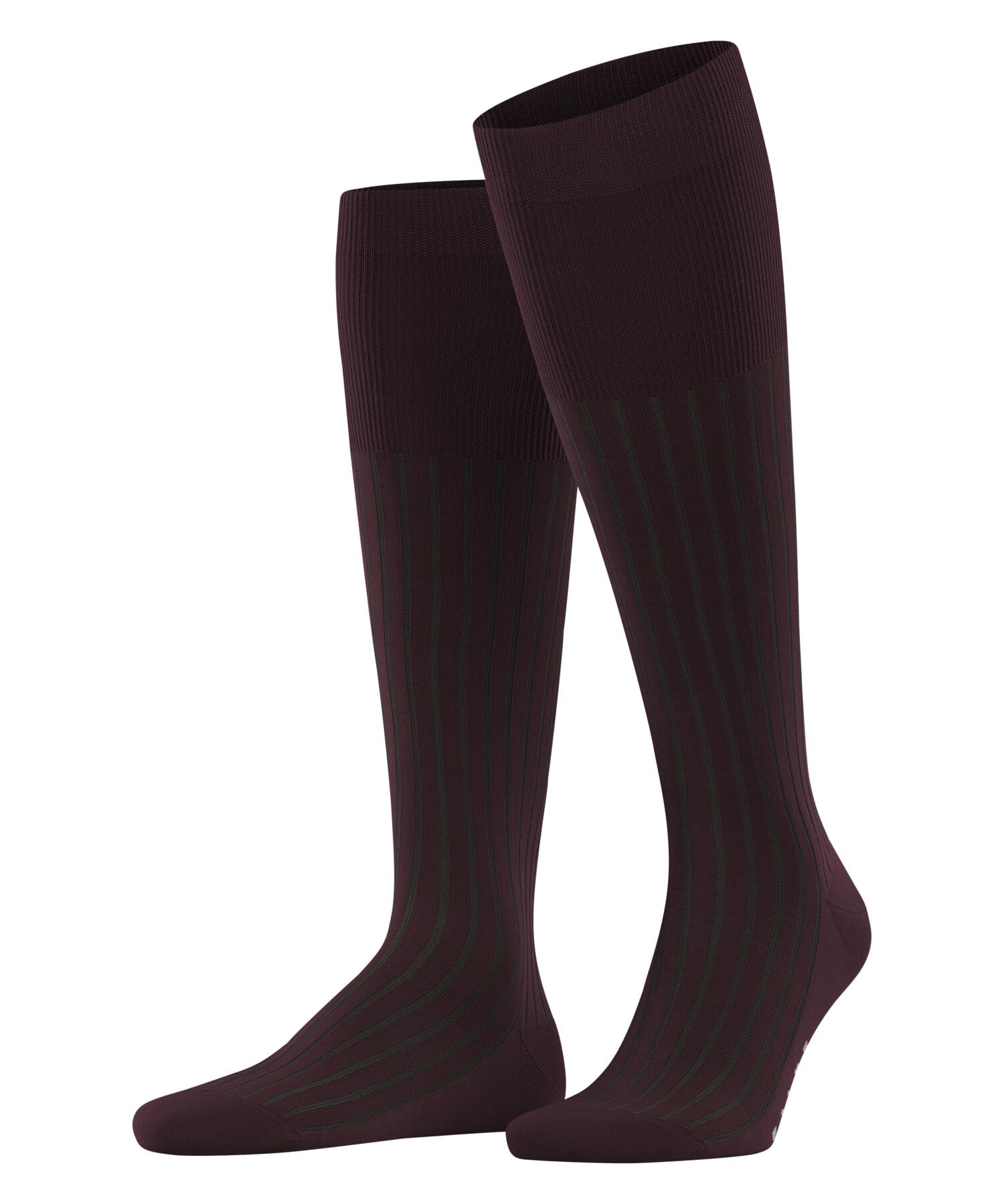FALKE Men's Shadow M Kh Cotton Long Patterned 1 Pair Knee-High Socks, Red Rioja 8594, 5.5-6.5
