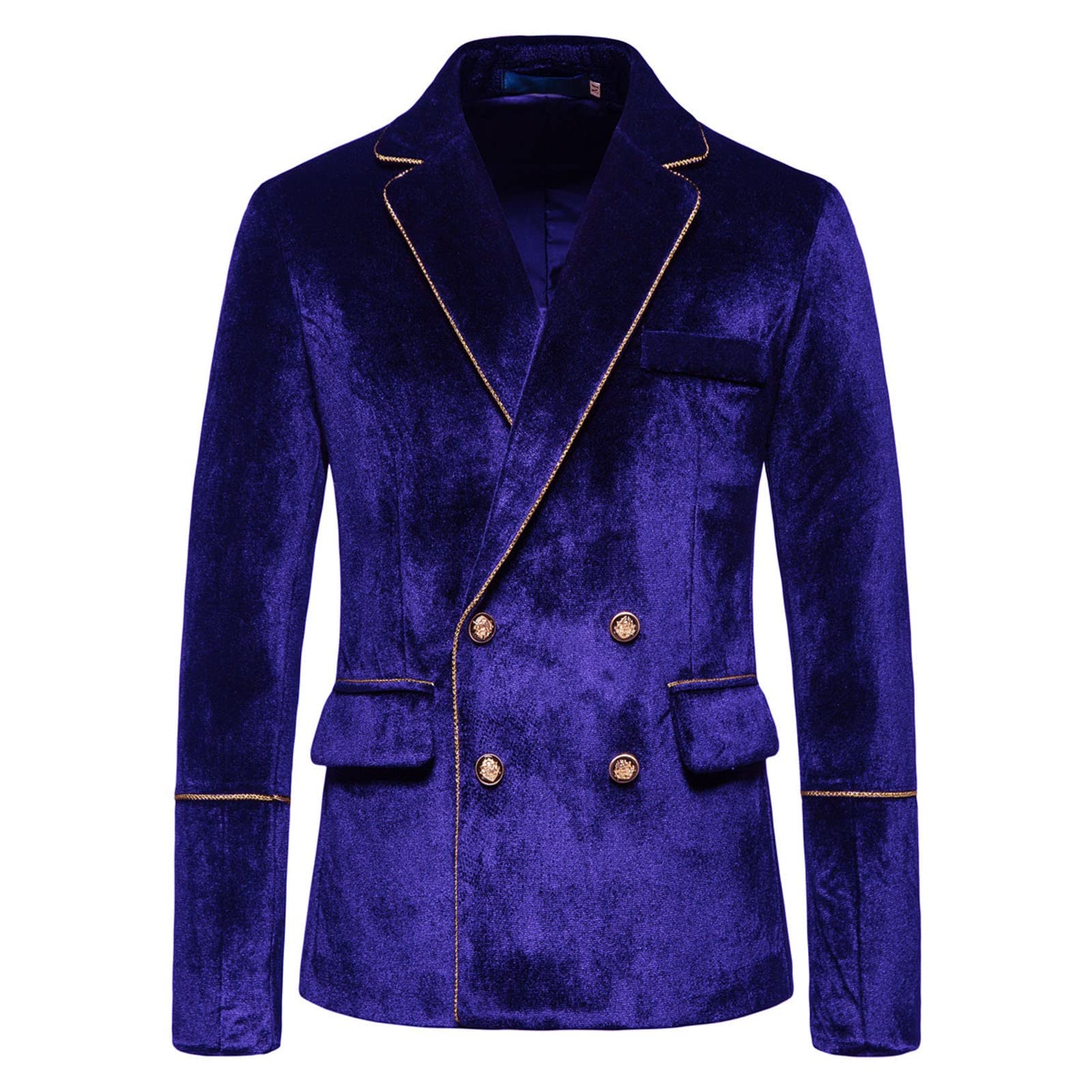 Generisch Tuta da uomo in velluto, elegante e casual, set da due pezzi, blazer smoking, slim fit, giacca e pantaloni da uomo, per cena, matrimonio