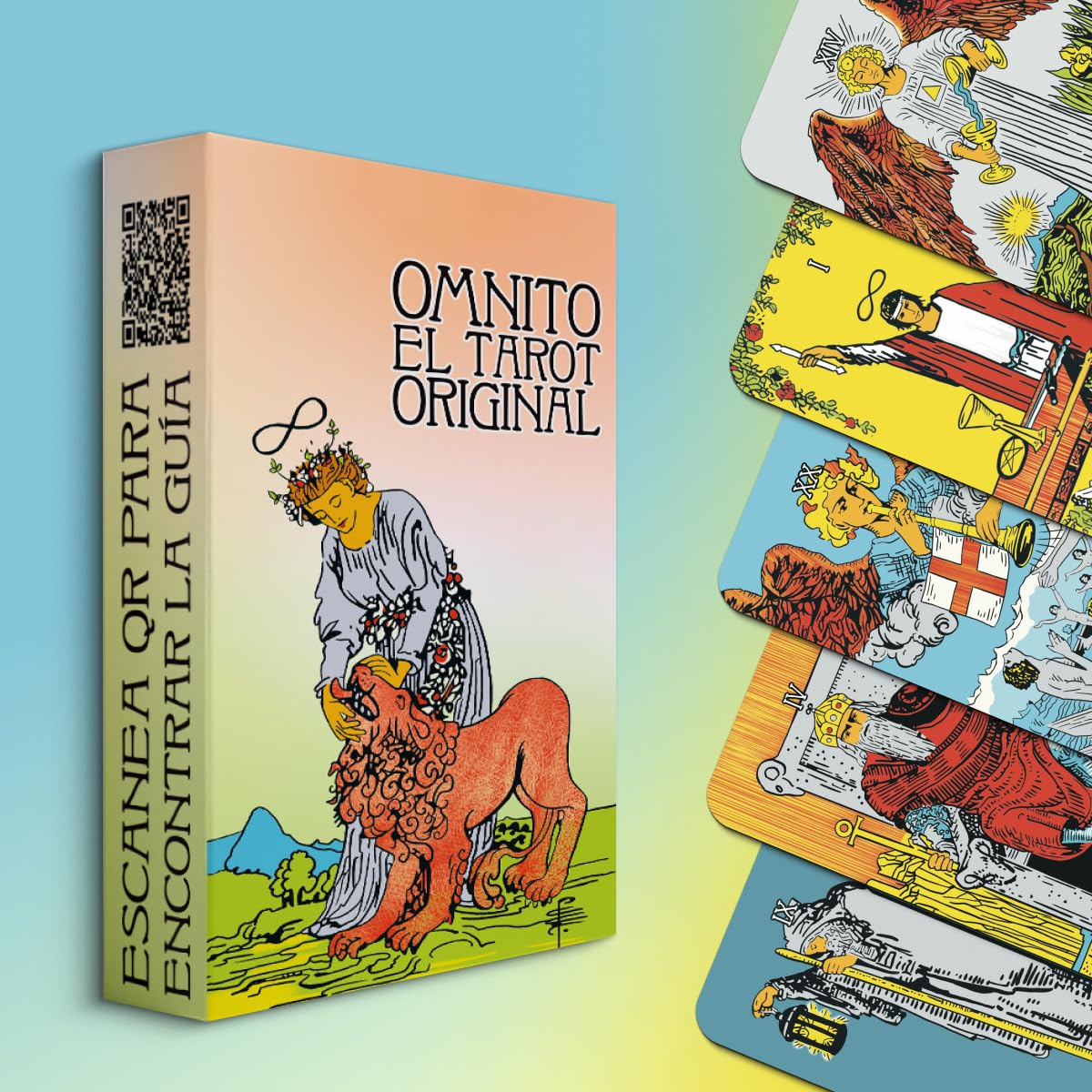 OMNITO Original Tarot Cards in Spanish | 78 Card Deck | Pocket-Sized (4.13