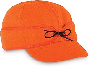 Stormy Kromer The Original Cap, Wool Blend Hat, Winter Warm Outdoor Cap for Men, Women, with Cotton Flannel Lining, Earflaps, Classic Cold Weather Gift, Blaze Orange, 7 3/4