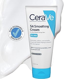 CeraVe SA Smoothing Cream, Body, With 3 essential ceramides, urea & salicylic acid, For dry, rough, bumpy sky, 177 ml/6 oz