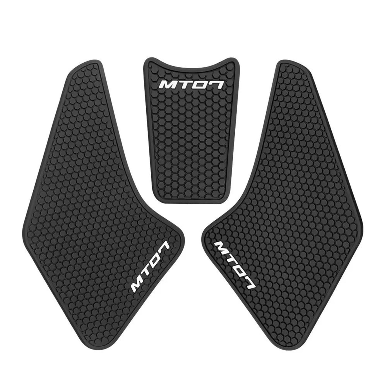 for Yamaha MT 07 Mt07 2021-2024 Fuel Tank Stickers Motorcycle Pads Traction Side Fishbone Tank Pad(Black1)