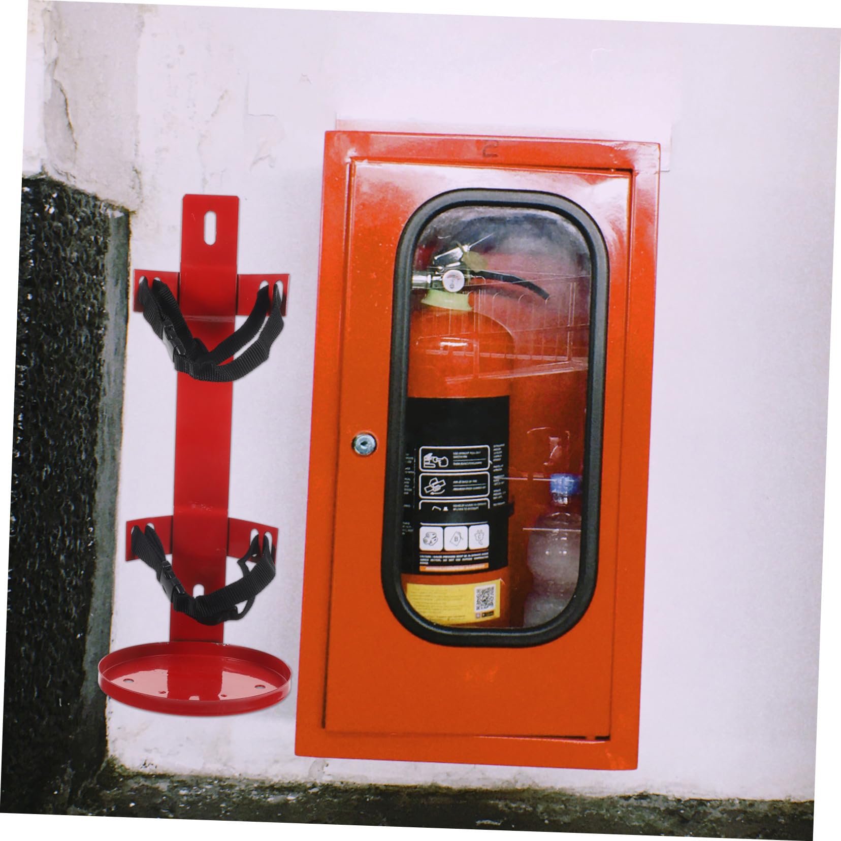 Homoyoyo Soporte para Extintor de Incendios con Correa Fiable Montaje Compacto para Vehículos y Autobuses Compatible con Varios Instalación Rápida y Segura