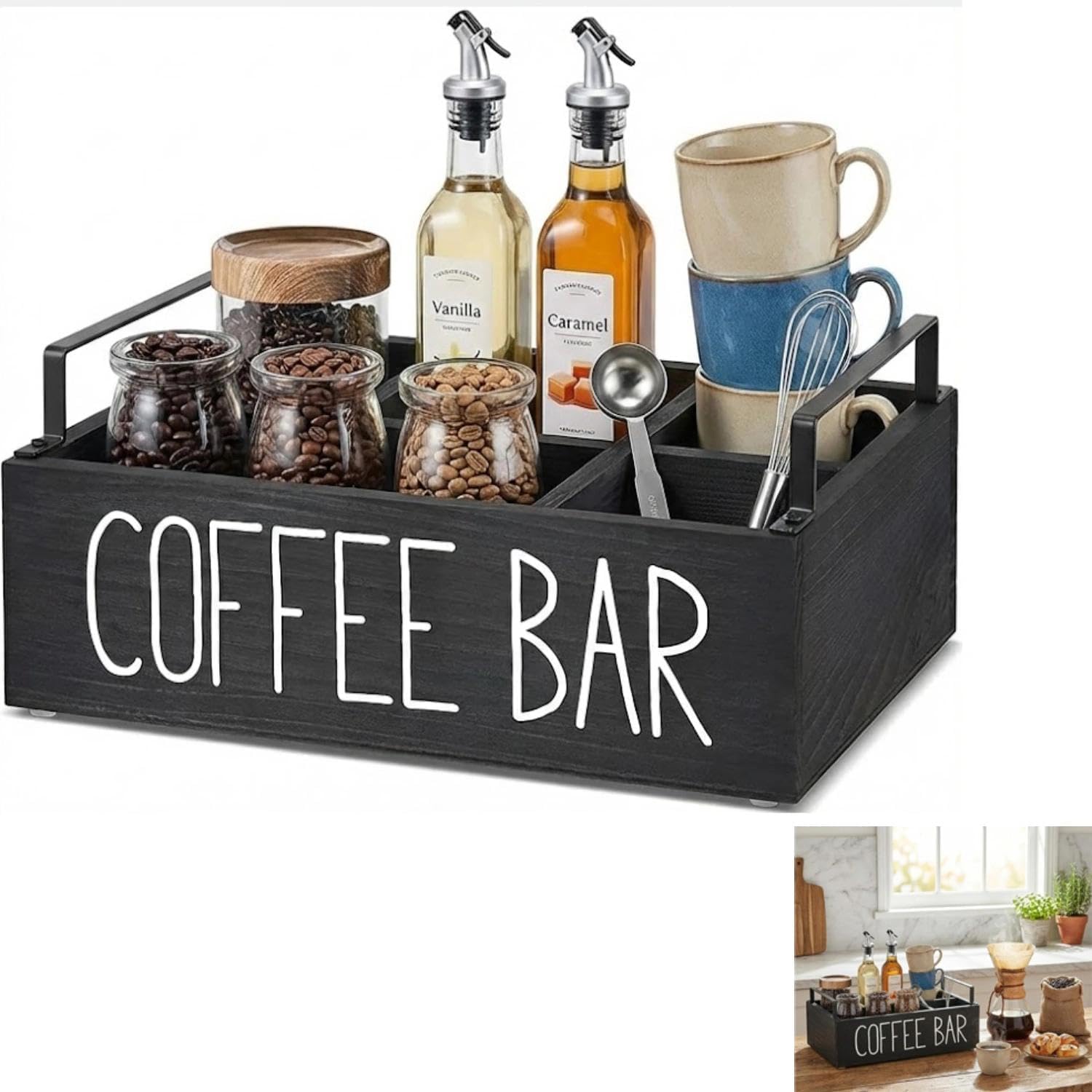 Boîte de rangement café et thé pour un bureau propre et ordonné