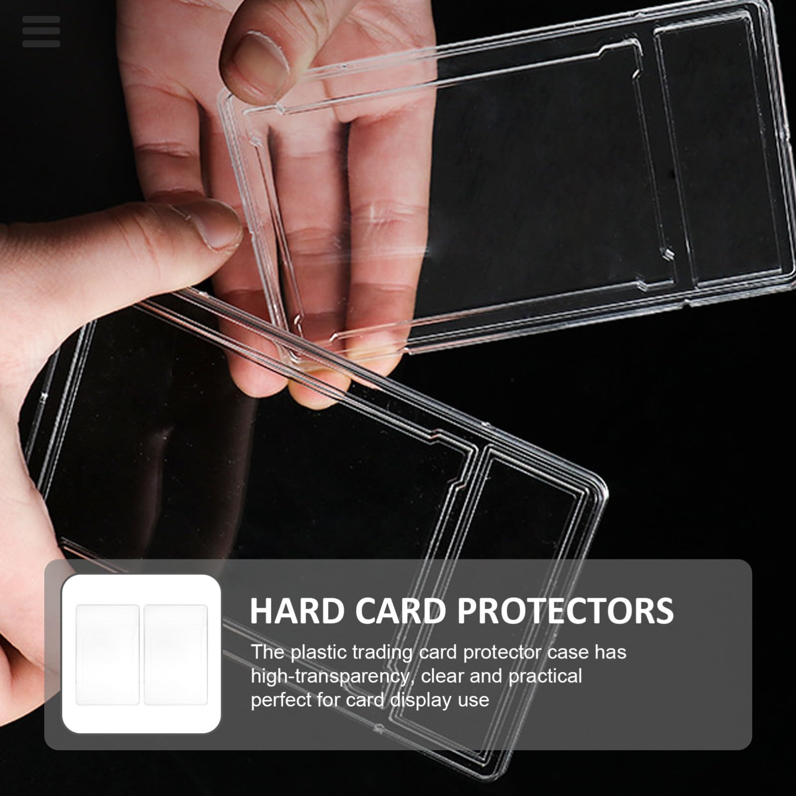 KOMBIUDA Scatola Portaoggetti Da 3 Pezzi Con Custodia Protettiva Rigida Per Carte Porta Carte Con Custodie Per Carte Fotografiche Custodie Per Carte 2 Pezzi*3