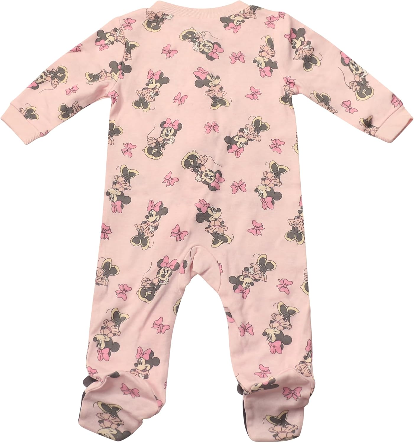 Magic Threadz Disney Clothes Baby Girls 2-Pack Quilted Footie Coveralls - Minnie Mouse and Princess Bodysuits (0/3M-6/9M)