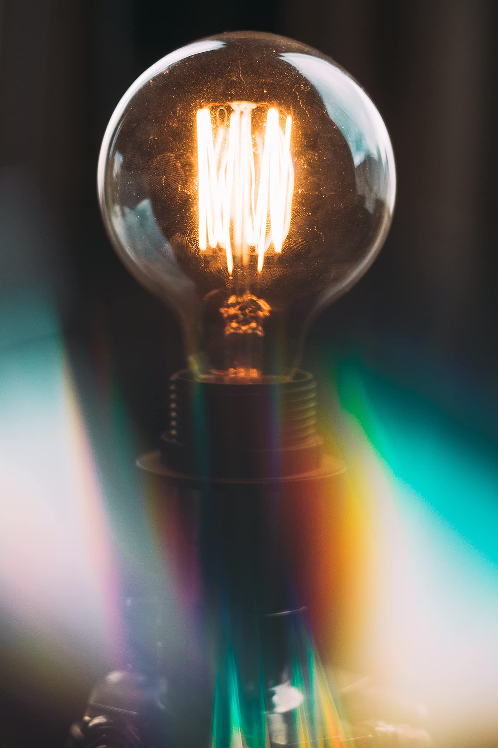 JANDEI - Filament G125 6W E27 Goldenes Glas LED Birne, Warmweiß 2700K (Weißes Glas) (5 EINHEITEN)