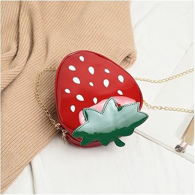 Cute Strawberry Crossbody Shoulder Bag for Women Girls, Small Fruit Shape Crossbody Bag Coin Purse Wallet