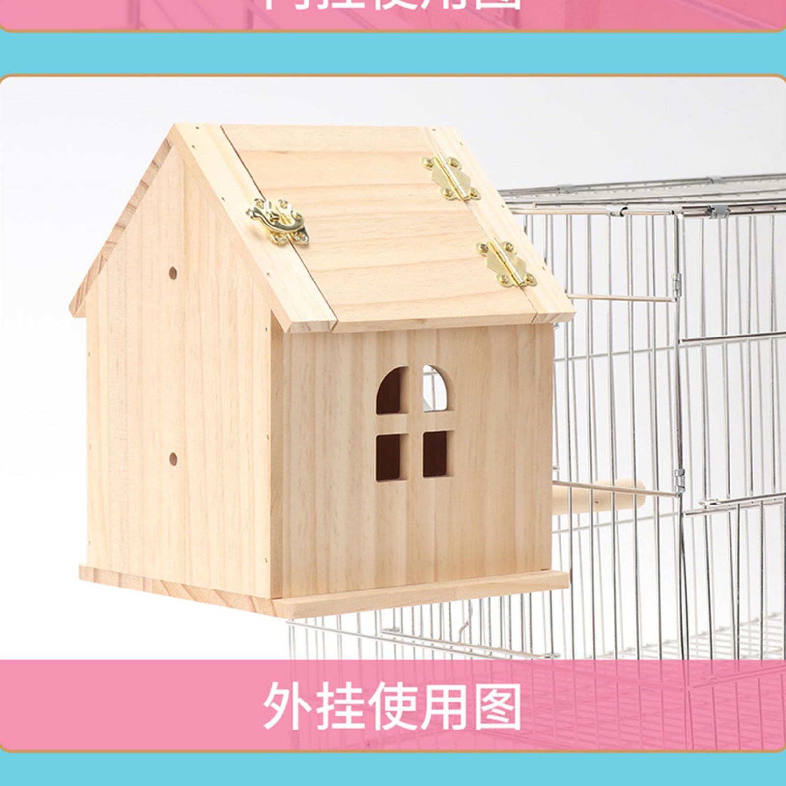 Caja de cría Loros Madera y Metal | Cría de loros al aire libre: caja nido for pájaros de madera