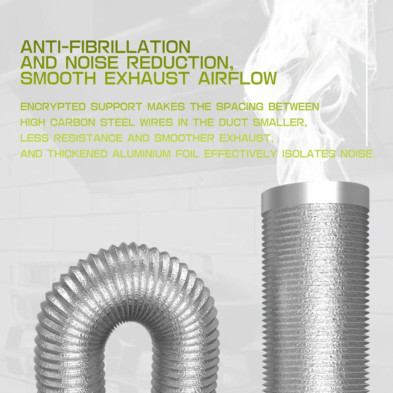 エアダクト フレキシブルホース PVC 換気口 ホース パイプ 絶縁 アルミニウム 衣類 &Oslash; 80/100/110/120/150/
