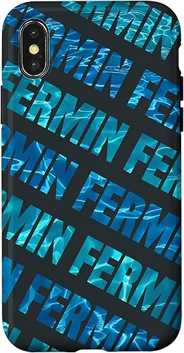 iPhone XXS Custom Fermin Phone Cover Blue Teal Gray Personalized Case