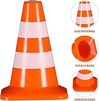 Vista 3 de TOYANDONA 7 mini conos de tráfico, 1. Señales de tráfico de juego de 37 pulgadas, conos de seguridad, mini señales de tráfico de juguete para niños