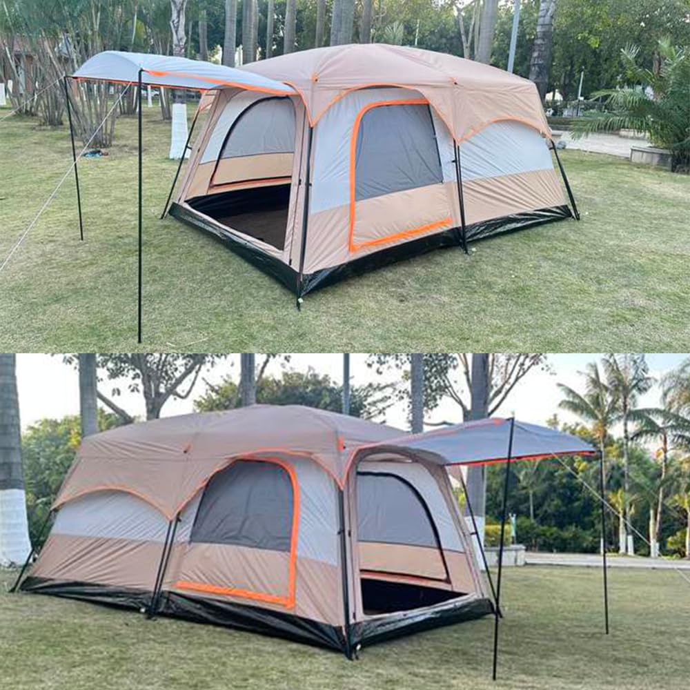 Zelt 4-6 Personen, Camping Zelt mit 2 Schlafzimmer und 1 Wohnzimmer, 310x210x180CM Familienzelt, Glamping Tent with Removable Tent Floor, für Camping, Reisen