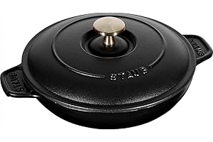 Staub Round Cast Iron Hot Plate with Lid (7-Inch) – Black Matte