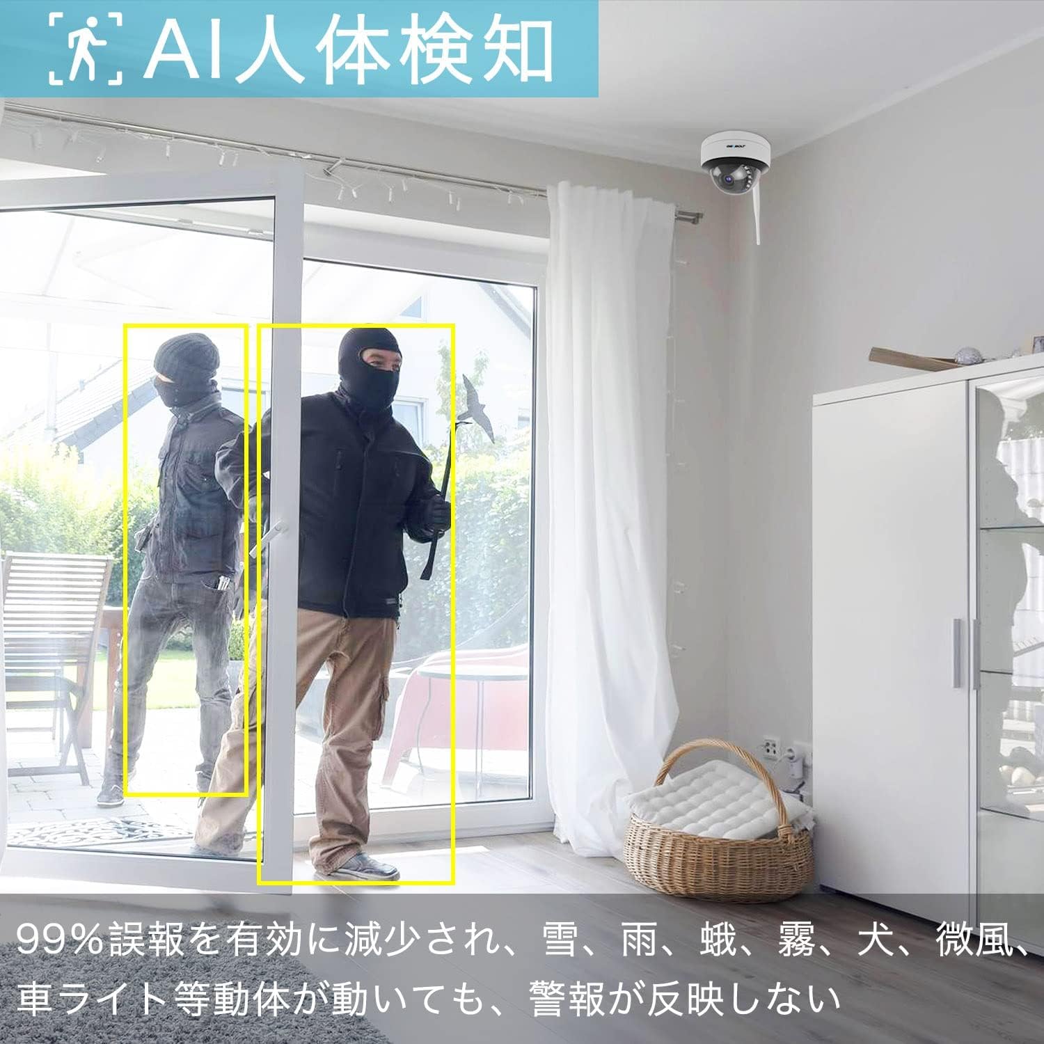 Amazon.co.jp: GENBOLT 防犯カメラ Wi-Fi 室内/室外 監視カメラ ドーム