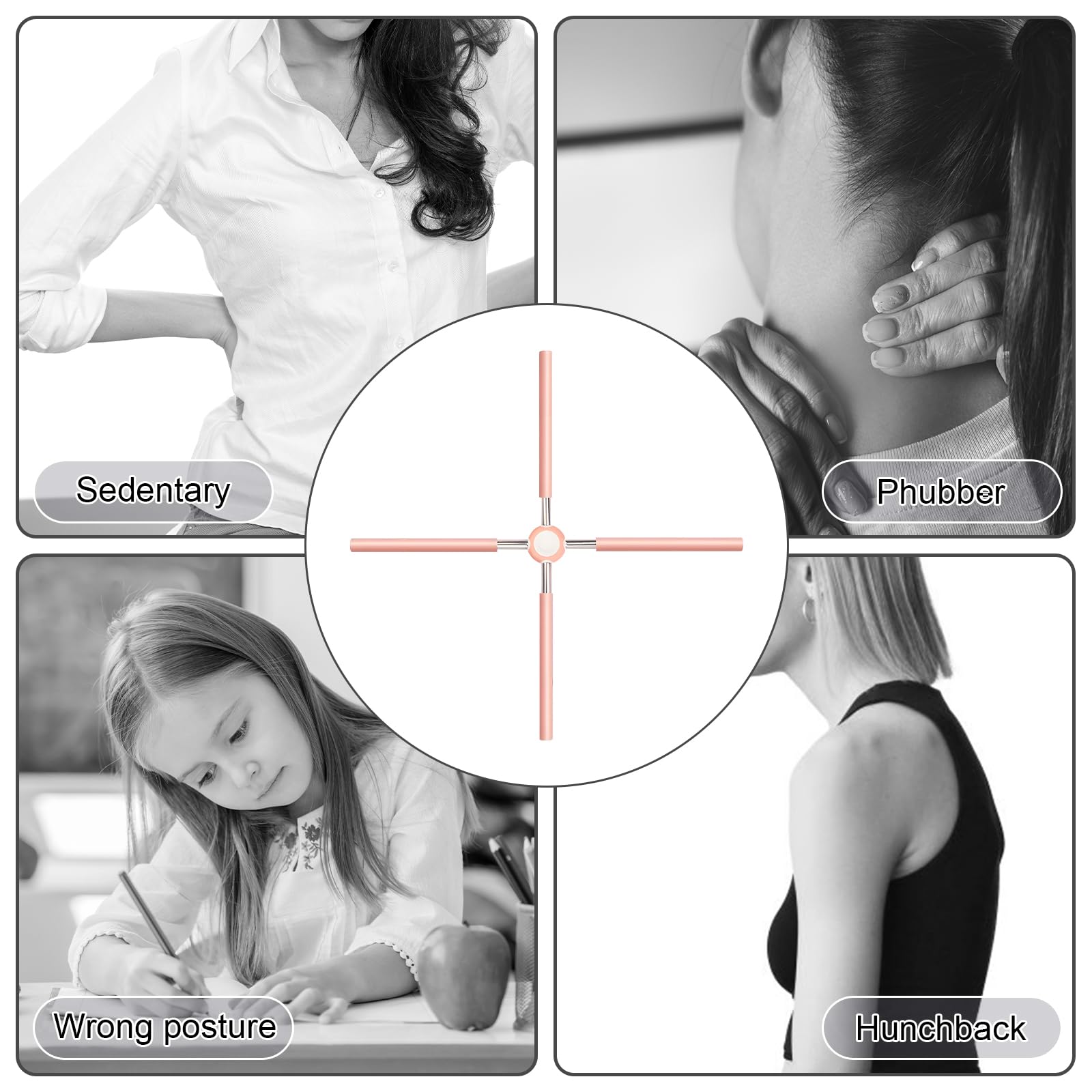 FARYODI Asta da yoga per la correzione della postura, bastone da yoga rimovibile per la schiena del collo, asta da ginnastica con nucleo in acciaio inox e schiuma per allenamento a casa, palestra