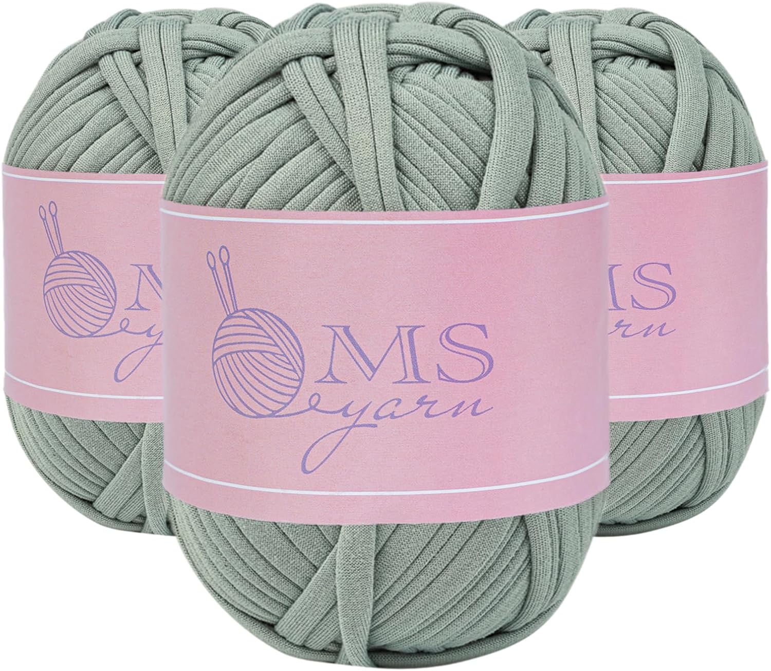 3 Skein MS Thick Knitting Yarn, Elastic Fabric Cloth T Shirt Yarn