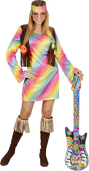 W WIDMANN MILANO Party Fashion - Chitarra gonfiabile, accessorio per costume con tracolla, chitarra immaginaria, strumento per Carnevale - 3