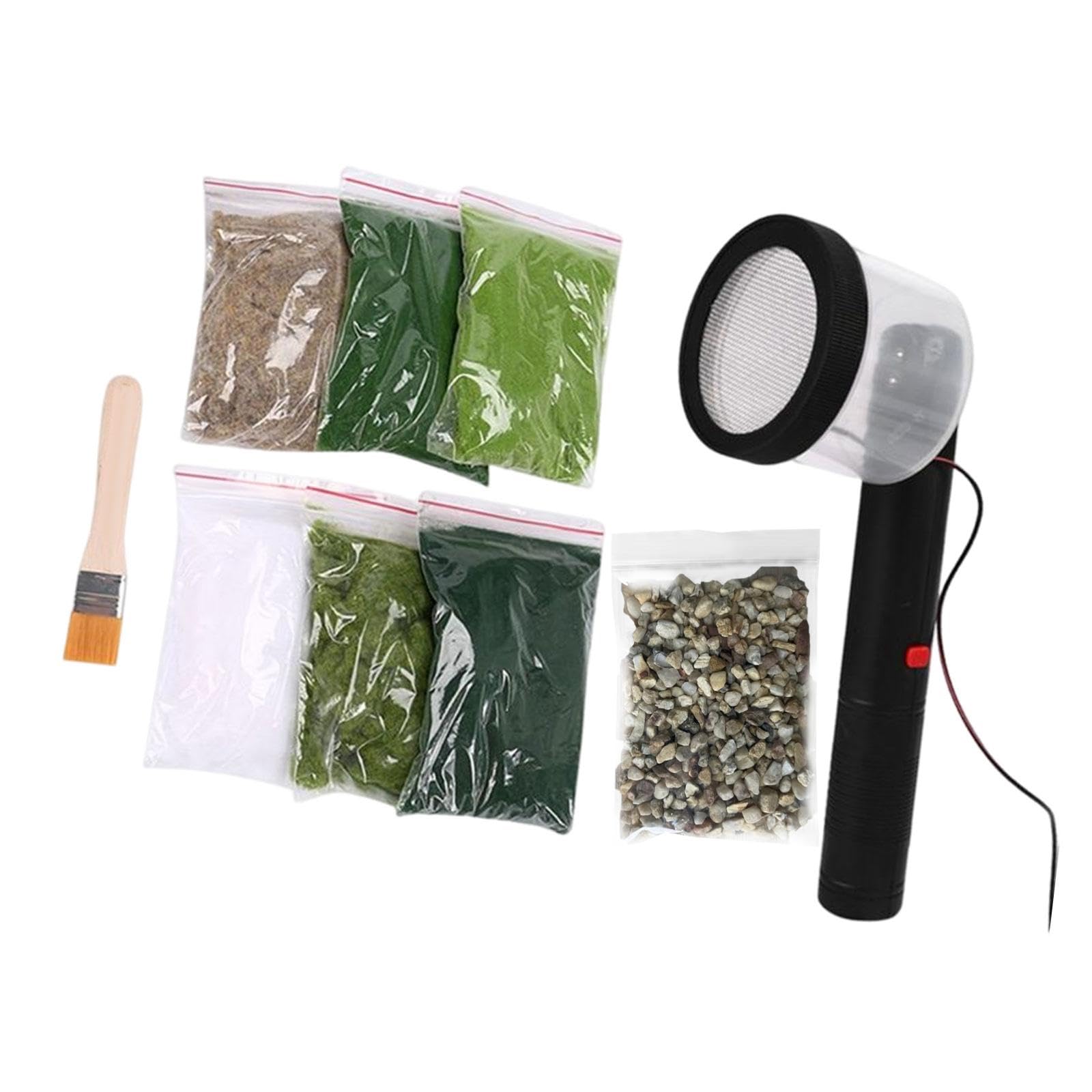 Fenteer Aplicador de Flocado de Césped Estático para Mesa de Arena, Micropaisaje de Jardín de Hadas