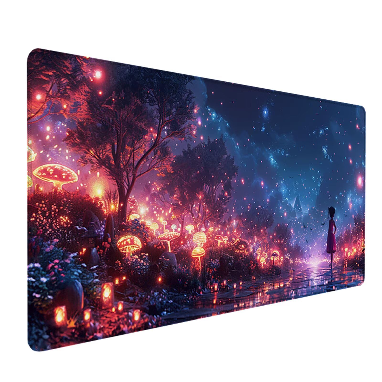 ChampiñóN Alfombrilla Ratón Gaming XXL 1500 x 800 mm, Alfombrilla Gaming Color Mousepad con Base de Goma Antideslizante, Impermeable Desk Mat para Teclado y Raton, Accesorios Gaming, Regalos 0-O