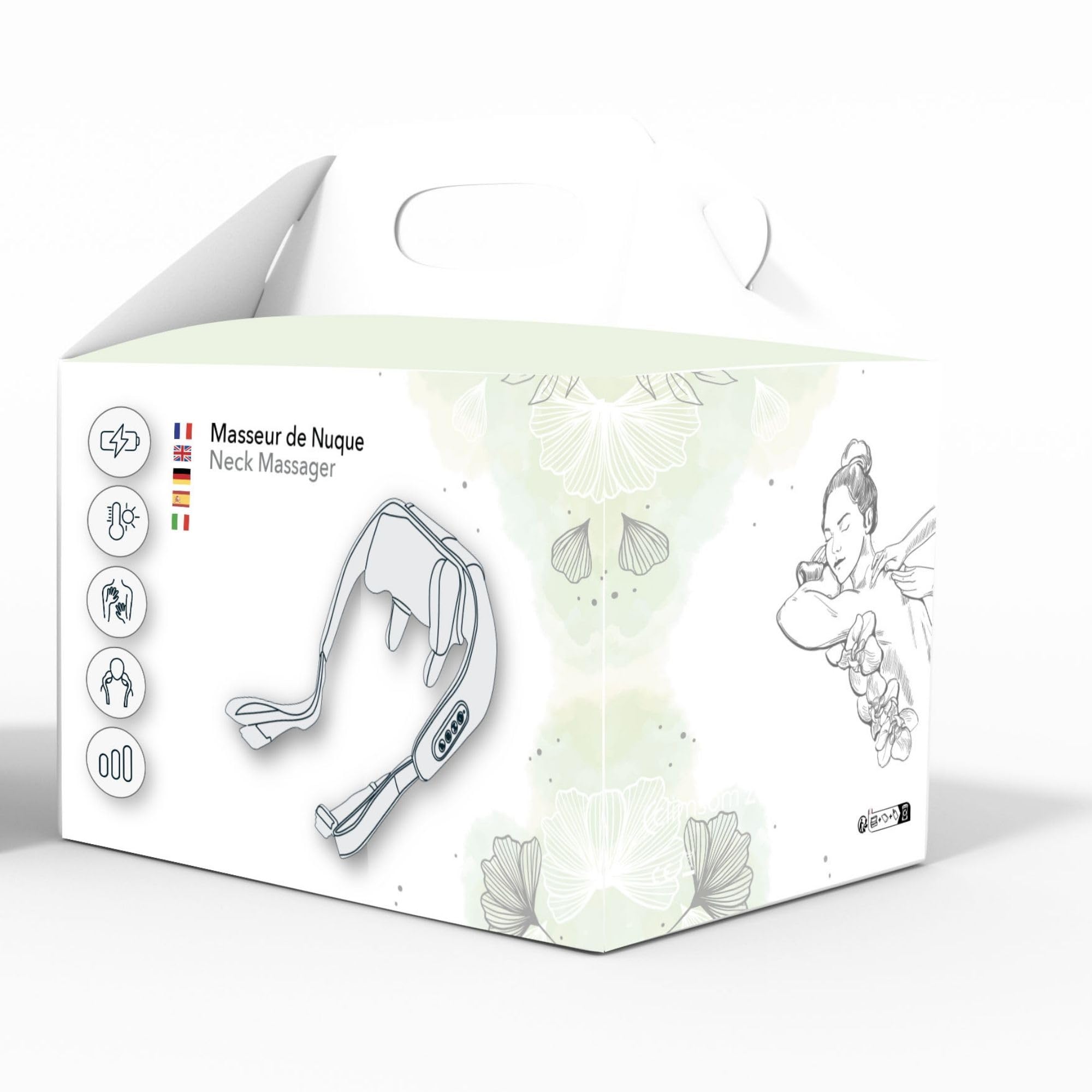 CLIMSOM ZEN | Masajeador de cuello | Masaje Cervical y Cuello | Masaje de espalda | Sensación de un masaje real | Modo manos libres | 3 intensidades de masaje| Batería recargable, cable USB-C incluido