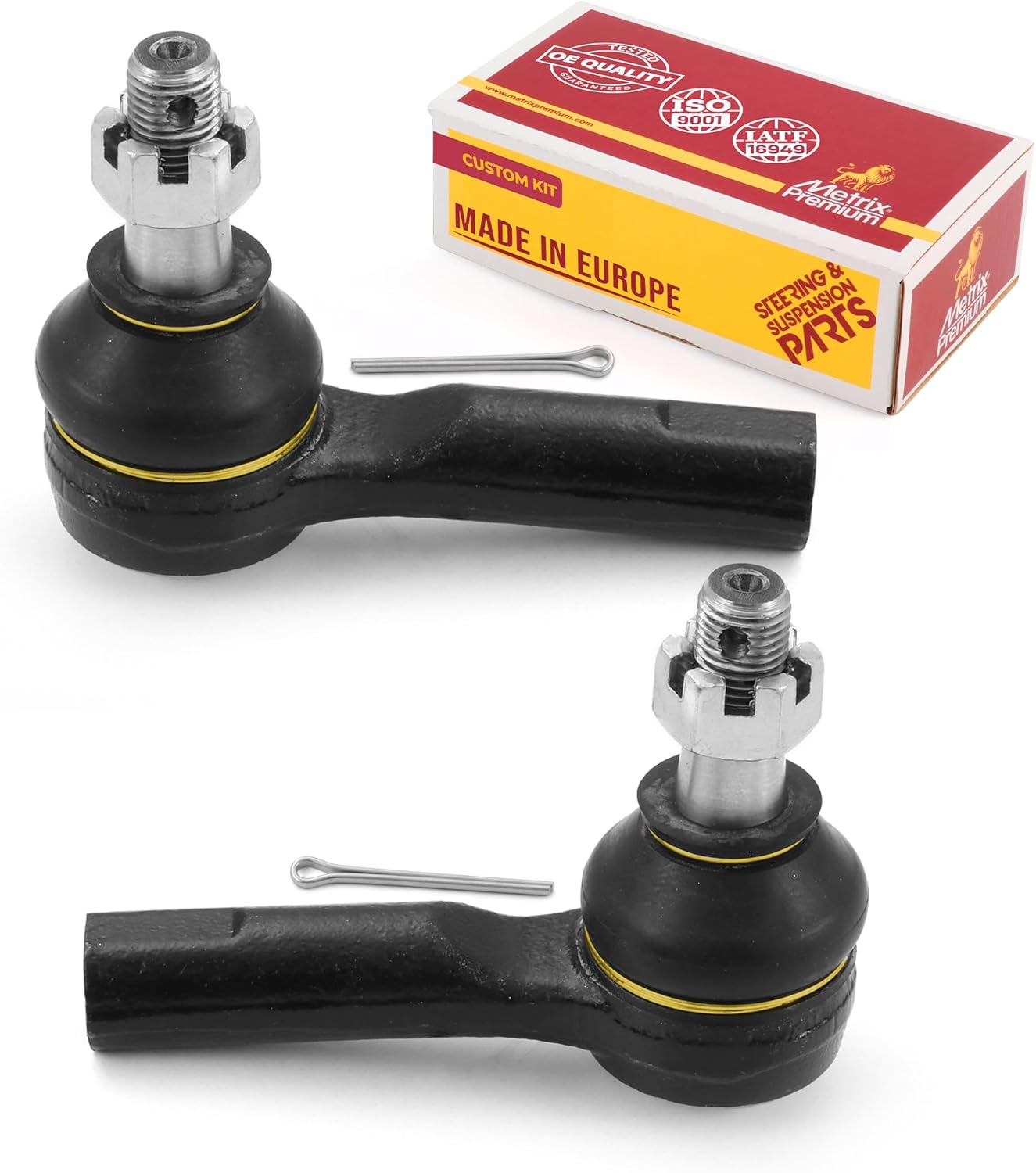 Metrix Premium Chassis Parts - Front Inner & Outer Tie Rod End Kit Fits 93-97 Infiniti J30, 97-06 Q45, 97-03 QX4, 96-04 Nissan Pathfinder, 98-04 Frontier 4WD, RWD, ES3466, ES3660, Made in Europe