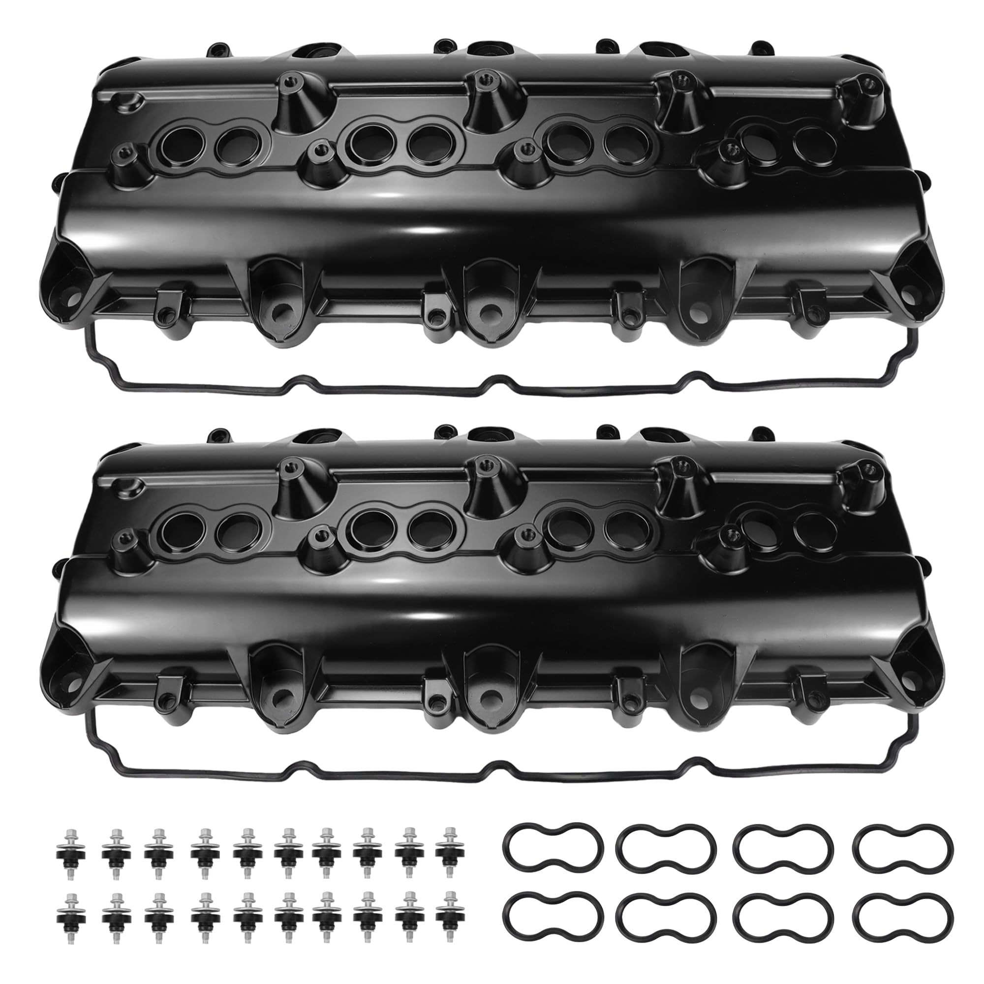 Zestaw aluminiowych osłon zaworów silnika kompatybilny z Jeep Grand Cherokee Wrangler Commander Dodge Charger Challenger Durango Ram Chrysler 300 Aspen 1500 2500 3500 4500 5500 5,7 l 6,4 l V8 2006
