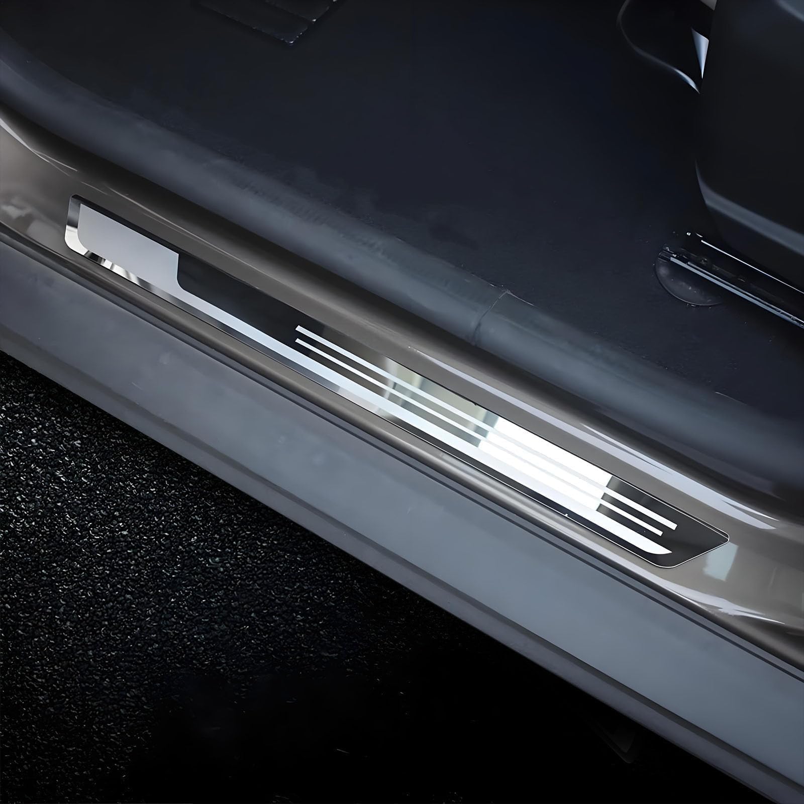 4er Set Edelstahl Einstiegsleisten für BYD Seal U DM-i 2024 2025 2026, Türschwellen Schutz Abdeckung Kratzschutz Zubehör Langlebig Auto Styling