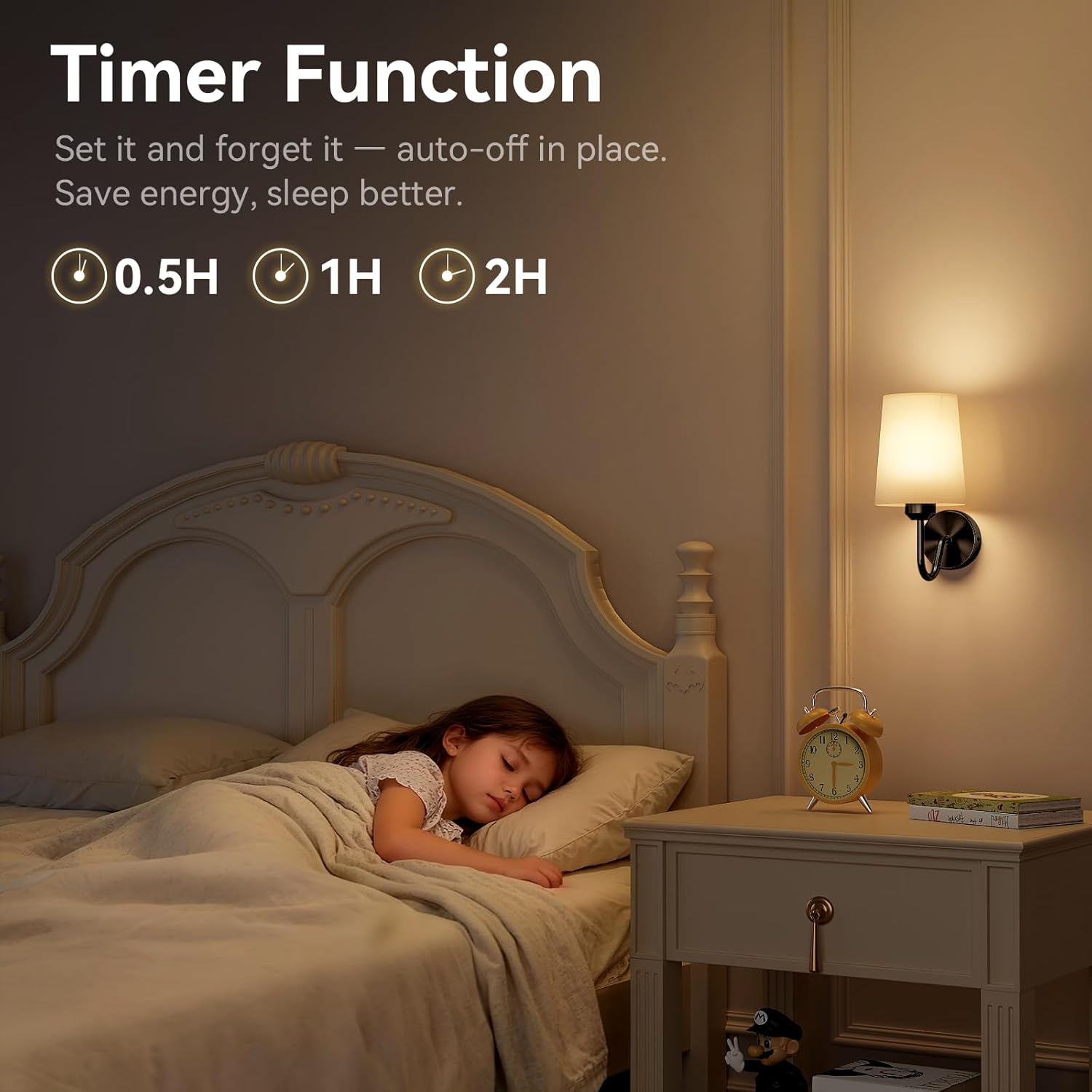 Ouyulong Battery Operated Wall Sconces Set of 2 Wireless Rechargeable Dimmable Wall Light with RGB Bulb and Remote for Bedroom, Living Room, Hallway (Black)