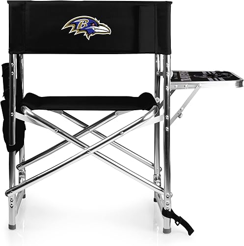 Miniatura 239 de PICNIC TIME NFL Unisex-Adult NFL Sports Chair with Side Table, Beach Chair, Camp Chair for Adults Negro