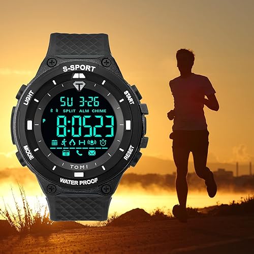 Miniatura 3 de TOMI Reloj digital para hombre Relojes deportivos militares impermeables al aire libre cronógrafo militar relojes de pulsera para hombres con luz