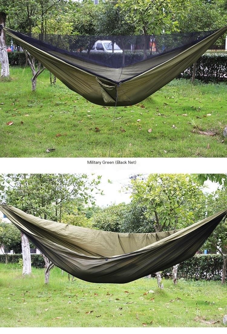 Mosquitera para Exteriores, Hamaca con paracaídas Doble y Red de Apertura rápida automática Camp Hik