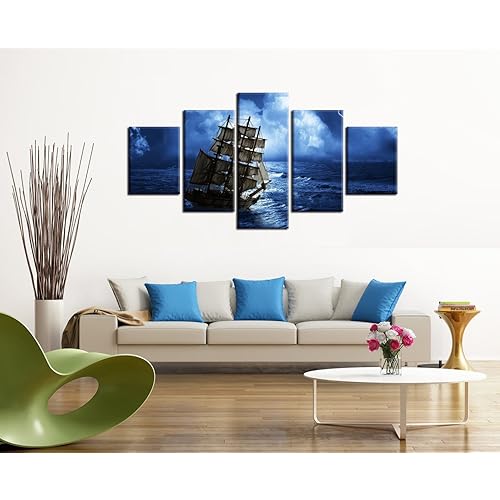 Navy Wall Paintings For Living Room Amazon Com