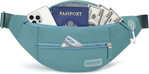 MAXTOP Large Crossbody Fanny Pack with 4-Zipper Pockets,Gifts for Enjoy
